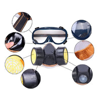 1 x RAW Customer Returns Delmkin professional gas mask activated carbon painting mask respirator mask with 2 filters anti-dust, pesticides, formaldehyde, colored varnish - RRP €17.03