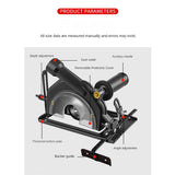 1 x RAW Customer Returns Dasing 45 Adjustable Cutting Depth Positioning Bracket, Adjustable Angle Grinder Bracket, Angle Grinder Retrofit Cutting Machine Slot Base for 100-125mm. - RRP €24.0