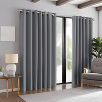 1 x RAW Customer Returns PANOVOUS Room Divider Curtain Opaque - Extra Large Curtains Living Room Sliding Curtains for Bedroom Partition Curtain Opaque Eyelet Curtain, Grey, 1 Piece H 244 x W 457 cm - RRP €76.62