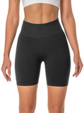 1 x Brand New Compression Shorts for Women, TRANXPHIT Biker Shorts Women Summer Seamless 5 inch Bike Ribbed Tummy Control Loose Fitting High Elastic Active Leggings for Yoga Cycling Training Sports Tennis - Black M - RRP €24.0