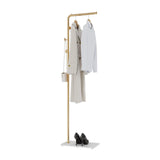 2 x RAW Customer Returns LOFTPLUS Modern Metal Coat Rack - 170cm Space Saving Coat Rack for Clothes, Bags and Shoe, Coat Rack for Entrance, Living Room, Bedroom, Office Gold  - RRP €131.06