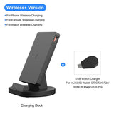 1 x RAW Customer Returns 3 in 1 Wireless Charger Compatible with Huawei P40 P30 Pro freebuds, Wireless Charging Charger Stand for Huawei gt gt2 gt2e Honor magic magic 2 gs pro with GT2 usb charger  - RRP €41.3