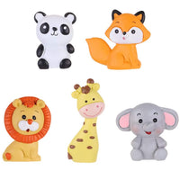 5 x Brand New 5 Pieces Animal Cupcake Toppers, Birthday Cake Topper, Cake Topper, Cake Decoration, Cupcake Toppers, Fox Elephant Panda Giraffe Lion, for Kids Shower Baby Party Birthday - RRP €59.45