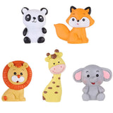 5 x Brand New 5 Pieces Animal Cupcake Toppers, Birthday Cake Topper, Cake Topper, Cake Decoration, Cupcake Toppers, Fox Elephant Panda Giraffe Lion, for Kids Shower Baby Party Birthday - RRP €59.45