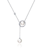 1 x RAW Customer Returns jiamiaoi necklace silver ladies pearl necklaces for women necklace silver 925 with pearl pendant silver ladies necklace silver chain with pearls 925 silver chain ladies with pendant necklace silver women - RRP €49.99