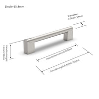 1 x RAW Customer Returns FURNIWARE Pack of 10 furniture handles, 128 mm drill hole spacing, stainless steel furniture handles, cupboard handles, kitchen cabinet handle, used for door handle of the bathroom door, wardrobe brushed satin nickel- RRP €28.22