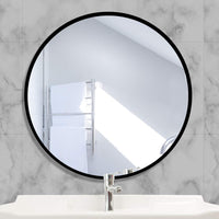 1 x RAW Customer Returns LIGHTEN Round mirror 40cm with gold metal frame HD wall mirror made of glass for bathroom, dressing room or living room make-up mirror - RRP €35.28