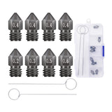 1 x RAW Customer Returns Sovol 8pcs Creality Upgraded 3D Printer Hardened Steel MK8 Nozzles Tungsten All Metal Extruder Nozzles 0.2mm 0.3mm 0.4mm 0.5mm 0.6mm for Ender 3 Ender 3 Pro CR-10 - RRP €14.09