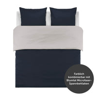 2 x Brand New Blumtal reversible bed linen 140x200 - made of breathable microfiber - duvet cover 140x200 pillowcase 40x80 Oeko-Tex - soft iron-free bed linen set, 2-piece, blue light gray - RRP €48.38