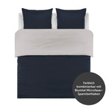 1 x RAW Customer Returns Blumtal reversible bed linen 240x220 - made of breathable microfiber - duvet cover 240x220 2x pillowcases 80x80 Oeko-Tex - soft non-iron bed linen set, 3-piece, blue light gray - RRP €33.26