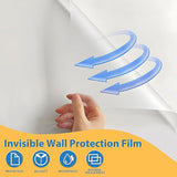 1 x RAW Customer Returns Wall protection film, kitchen back wall film, self-adhesive wall protection film, 45cm x 1000cm clear wall protection film, splash guard transparent DIY decorative film, protection for walls, furniture, house, office,  - RRP €26.4