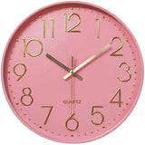 1 x RAW Customer Returns Taodyans Modern Wall Clock 30cm Without Ticking Noises Kitchen Wall Clock Quartz Clock for Office Classroom Living Room Bedroom Pink  - RRP €20.06