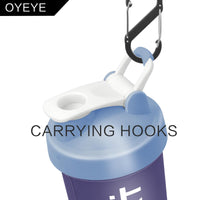 1 x Brand New OYEYE Protein Shaker Bottle, Nutrition Protein Shaker 450ml with Storage Box 100ml 150ml, with Stirring Ball Stainless Steel, Drinking Bottle for Gym Fitness Powder Food Supplements Creamy, BPA Free Blue - RRP €20.4