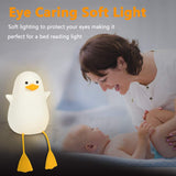 1 x RAW Customer Returns Lightzz Night Light for Kids, Cute Duck Silicone Bedside Lamp for Children s Room, ABS SIL, Touch Control, Portable and Rechargeable, Dimmable, Birthday Christmas Gifts for Boys and M - RRP €19.15