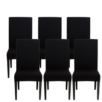 1 x RAW Customer Returns Jaotto chair covers set of 6 stretch, chair covers for dining room chairs, swing chair, stretch chair protector, removable, washable, universal chair cover for chair, dining room, office, banquet, hotel black  - RRP €26.99