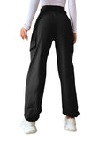 1 x RAW Customer Returns GORGLITTER Cargo Pants Women Cargo Pants Classics Cargo Pants Wide Pants Capri Long Pants Streatwear with Flap Pockets Black L - RRP €16.72