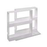 1 x RAW Customer Returns UPP extendable spice rack white l Rotating organization system for spices and medicines I Space-saving niche shelf made of plastic I Ideal as a cupboard insert in the kitchen bathroom I 27.5x10.5x28cm - RRP €22.99