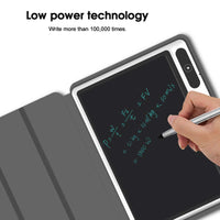 1 x RAW Customer Returns LCD Writing Tablet for Kids, 10 Inch Erasable Electronic Notepad with Pen Case Made of Artificial Leather Portable LCD Writing Tablet Graffiti Board for Children and Adults Who Black with Leather Case  - RRP €27.96