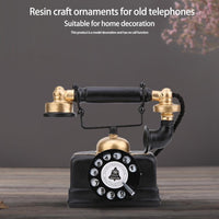 1 x RAW Customer Returns Retro Vintage Telephone, Retro Rotary Telephone With Push Button Dial, Old Fashioned Landline Telephones For Home Desk Decoration - RRP €39.0