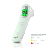 1 x RAW Customer Returns EUROPAPA fever thermometer for babies, children and adults, infrared forehead thermometer with fever alarm, C F switch, 30-fold measurement memory green  - RRP €19.99