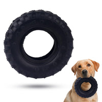 9 x Brand New COMFPET Dog Squeak Toys Tire Toy with Print, Natural Rubber Dog Toys for Extreme Chewers TiresToys for Small Medium Dogs Intelligence Training Sports Training - RRP €168.12