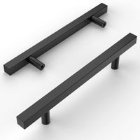 1 x RAW Customer Returns Amerdeco 10 pieces furniture handles stainless steel black cabinet handles kitchen handles 128 mm hole spacing drawer handles drawer handles handles for kitchen cabinets wardrobe - RRP €23.99