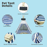 2 x Brand New Siairo Teepee Tent for Pets Dog Tent Pet Tent for Dogs and Cats with Cushion Dog Cat Tent Removable and Washable 50 x 50 x 60cm B  - RRP €54.44