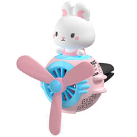 24 x RAW Customer Returns Car Fragrance Interior Cute Pilot Bunny, Car Fragrance Air Vent Rotating Propeller Automobile Air Outlet Fan Creative Car Diffuser, Car Accessories Cute, Car Perfume Decoration - RRP €313.44