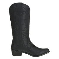 1 x RAW Customer Returns SheSole Cowboy Boots Women s Western Boots with Block Heel Summer Cowgirl Boots Black - RRP €66.54