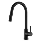 1 x RAW Customer Returns Tohlar kitchen faucet black, high pressure kitchen faucet extendable 360 swiveling kitchen faucet made of stainless steel, modern single-hand sink faucet - RRP €51.13