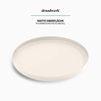 1 x RAW Customer Returns draadwerk decorative tray cream 30 cm Metal serving tray Decorative plate round Home Living Decoration - RRP €20.06