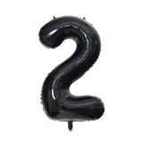 10 x Brand New Black Balloon Number 2 XXL Giant Foil Balloon 100 cm Birthday Decoration Balloon Number Decoration for Men Boys Girls Women Birthday Party Decoration Black, Number 2  - RRP €192.0