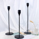 6 x Brand New Set of 2 Retro Iron Candle Holders, Slim Candle Holders, Decorative Candle Holders for Wedding, Dinner, Centerpiece, Tall Metal Legs, 11 Black  - RRP €115.2