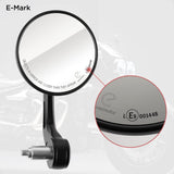 1 x RAW Customer Returns Evermotor Universal E9 Tested Motorcycle Mirror, 360 Rotating Aluminum Handlebar End Mirror Motorcycle Rear View Mirror, Compatible with Quad Scooter ATV Moped - RRP €45.99