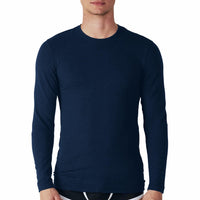 1 x RAW Customer Returns 2 Men s Thermal Cotton Warm Crew Neck Undershirts 2 Pack Long Sleeve Cotton Warm T-Shirt Blue Medium - RRP €27.6