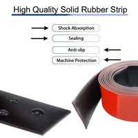 1 x RAW Customer Returns Self-adhesive rubber strip, neoprene rubber mat, rubber plate, solid rubber profile for seals, floor coverings protection, vibration protection, cover, DIY 50mm 1.5mm 3m  - RRP €18.99