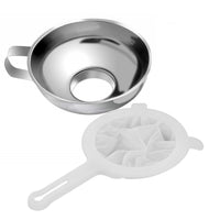 1 x RAW Customer Returns NSXIN funnel jam large opening filling funnel, stainless steel jam funnel adjustable funnel for jam with large diameter, S L S, stainless steel  - RRP €7.04