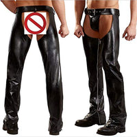 1 x RAW Customer Returns YouYaYaZ Men s Tights Wetlook Shiny Patent Leather Look Leggings Pants Underwear Ouvert Pants Black, XL  - RRP €25.5