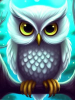 1 x Brand New Hoobee 5D Diamond Painting DIY Set Owl, Diamond Painting Pictures Animal, Full Drill Embroidery Cross Stitch Art Craft for Home Wall Decoration 30 40 cm  - RRP €20.4