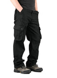 1 x RAW Customer Returns Yageshark men s cotton cargo pants with 6 pockets, regular fit pants, outdoor pants, leisure pants, hiking pants, trekking pants black, 34  - RRP €34.95