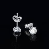 1 x RAW Customer Returns JewelryPalace Women s Silver Earrings 1ct Round Moissanite, Solitaire Stud Earrings with Stones, Small Women s Simulated Diamond Earrings, Classic Girl s Earrings Jewelry Set for Bride - RRP €39.99