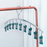 1 x Brand New Clothes Rack Stainless Steel Sock Dryer Hanger With 10 Clips Windproof Underwear Drip Hanger For Baby Clothes Bras Hat Towels Diapers Hook Style Random  - RRP €20.4