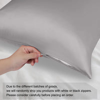 1 x RAW Customer Returns PiccoCasa silk pillowcase 80x80 pillowcase made of 100 silk 22 Momme pillowcase hair and skin care with zipper gift box gray 80x80cm - RRP €49.99