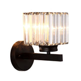 1 x RAW Customer Returns Sxtiger Retro Crystal Wall Light Indoor, E27 Modern Bedroom Wall Lamp LED Crystal Wall Lamps, Black Crystal Wall Light for Living Room Corridor Dining Room Hallway - RRP €29.99