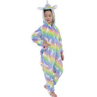 7 x Brand New Renholin Kids Boys and Girls Onesie Unicorn Pajamas Fluffy Fleece Animal Dinosaur Pajamas Dress Up Bashing Robe - RRP €98.77