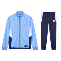 1 x RAW Customer Returns Official Manchester City tracksuit for kids - Season 22 23 - Size 140 10 years - Long sleeve Man City tracksuit jacket and jogging pants - Jacket and pants for football training - Man City tracksuit - RRP €65.5