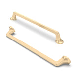 1 x RAW Customer Returns FURNIWARE Pack of 10 furniture handles, cupboard handles, kitchen handles, furniture drawer handles, handles for kitchen cupboards, furniture handles, drawer handles, 192 mm hole spacing, brass - RRP €33.26