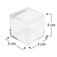 1 x RAW Customer Returns Gifts Bomboniere 50 Plexiglass Boxes 5x5x5 Cube Confetti Holder Transparent Personalized DIY Wedding Baptism Birth Communion Graduation - RRP €35.2