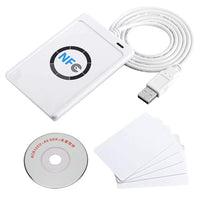 1 x RAW Customer Returns Cikonielf Recorder RFID NFC Smart Reader without contact, ACR122U software free ISO 14443A B in white with 424 Kbps - RRP €33.54