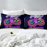 1 x Brand New Children s Bedding Set, Video Game Bedding Set, Single Bedding Set, Boys, Modern, for VR Gamer Console, with Action Buttons, Fashionable, 2 Piece, Purple - RRP €22.8